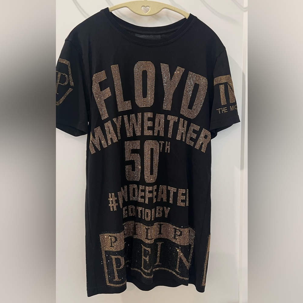 Philipp Plein Black and Gold Floyd Mayweather Tee Limited Edition